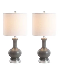 Jonathan Y Cox 22" Metal/Glass Led Table Lamp - Set of 2