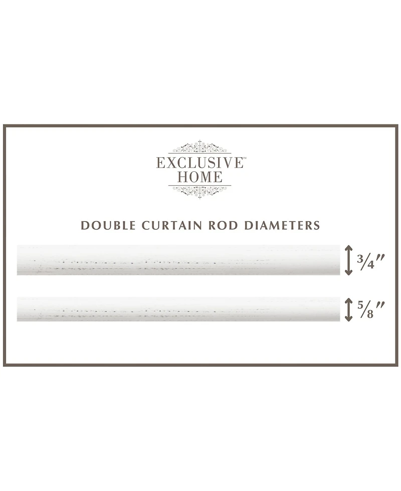 Exclusive Home Fetter Wrap Around Double Curtain Rod, 36"-72"