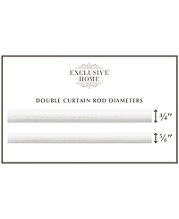 Exclusive Home Fetter Wrap Around Double Curtain Rod, 36"-72"