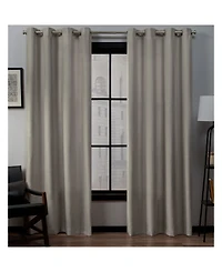 Exclusive Home Loha Linen Grommet Top Window Curtain Panel Pair