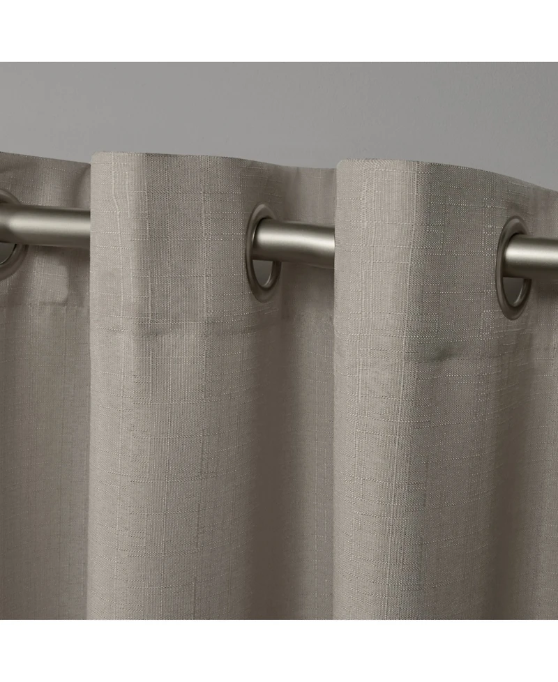 Exclusive Home Loha Linen Grommet Top Window Curtain Panel Pair