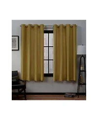 Exclusive Home Loha Linen Grommet Top Window Curtain Panel Pair