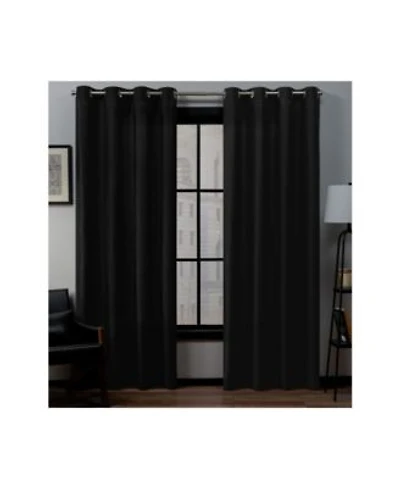 Exclusive Home Loha Linen Grommet Top Window Curtain Panel Pair