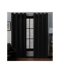 Exclusive Home Loha Linen Grommet Top Window Curtain Panel Pair