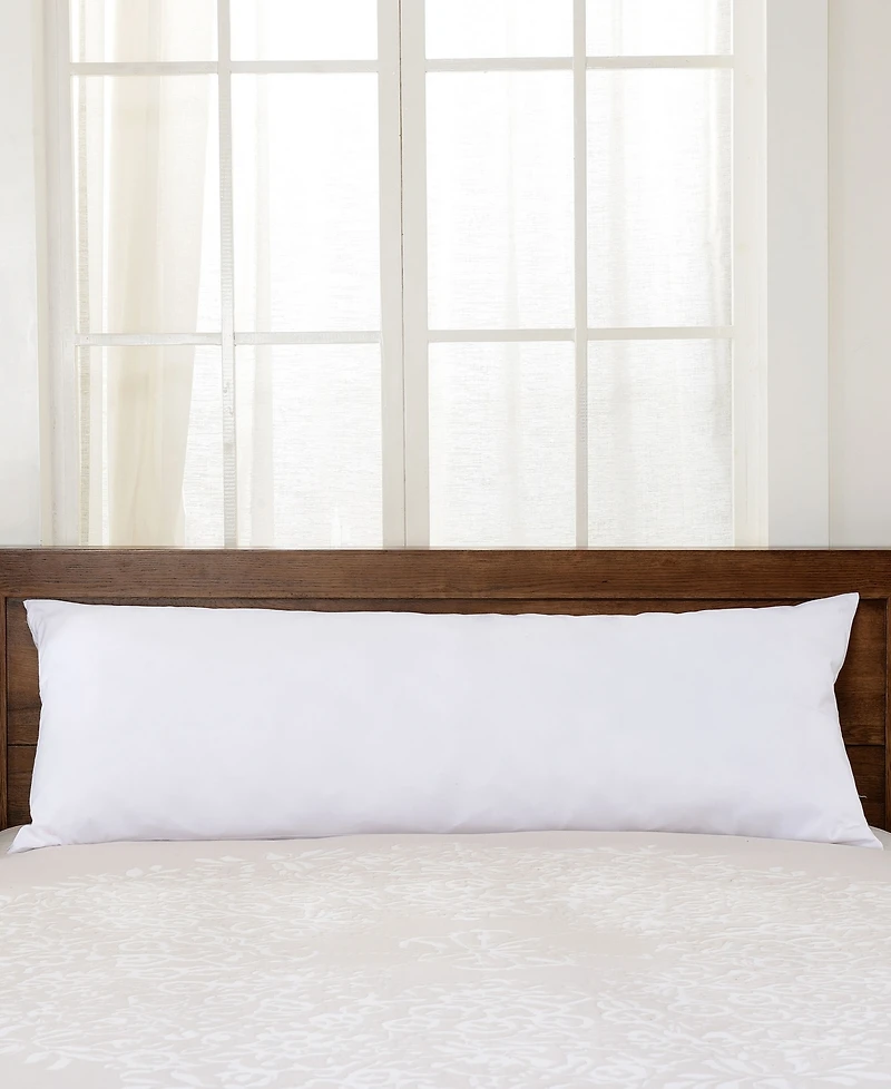Cheer Collection Hypoallergenic Down Alternative Side Body Pillow with Zippered Cover