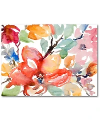 Courtside Market Watercolor Flowers 16" x 20" Gallery-Wrapped Canvas Wall Art