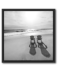 Courtside Market Beach I 16" x 16" Framed and Matted Art