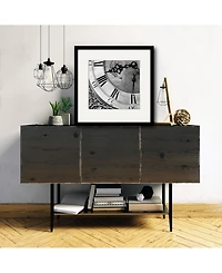 Courtside Market Clockwork Ii 16" x 16" Framed and Matted Art