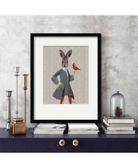 Courtside Market Rabbit Bird Framed Matted Art Collection