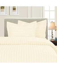 Elegant Comfort Luxurious Stripe Wrinkle-Free 3-Pc. Duvet Cover Set, King/California King
