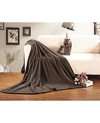 Elegant Comfort Luxury Plush Fleece Blanket, Full/Queen