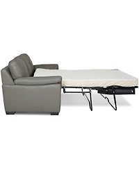 Lothan 87" Leather Queen Sleeper, Created for Macy's