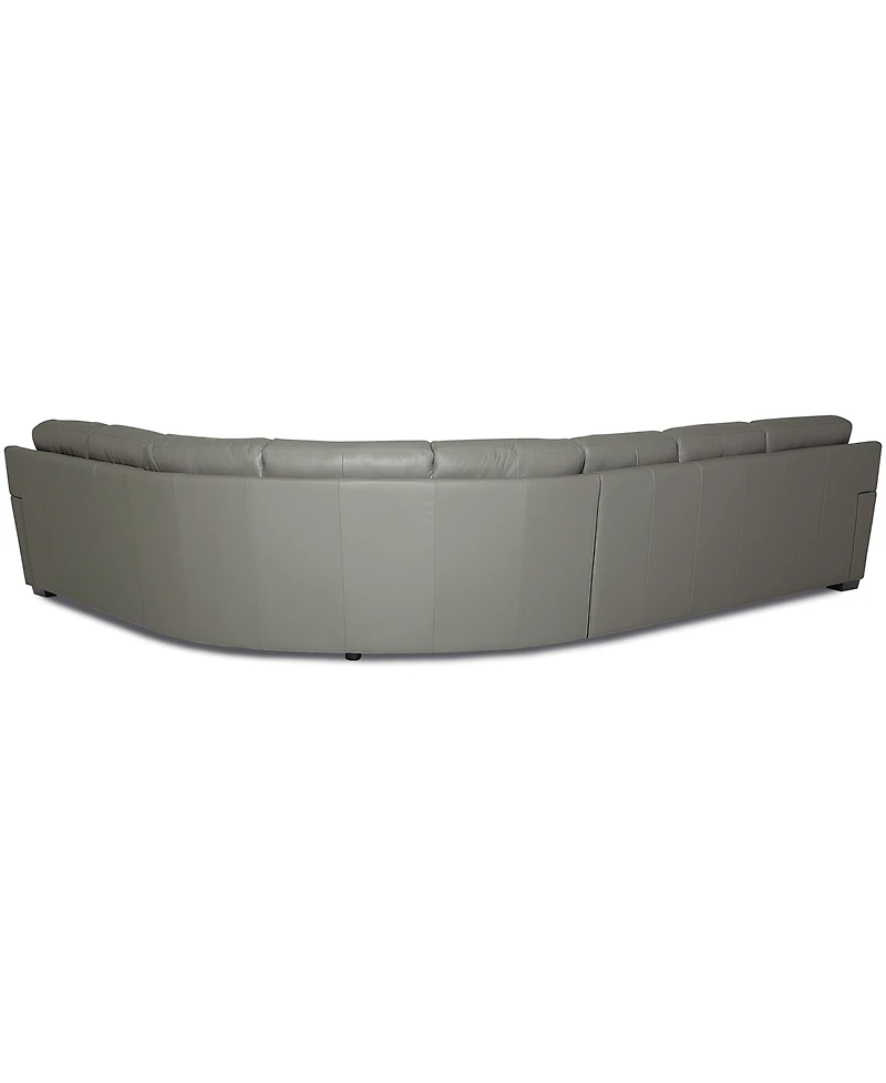 Lothan 3-Pc. Leather Queen Sleeper Sectional Sofa, Created for Macy's