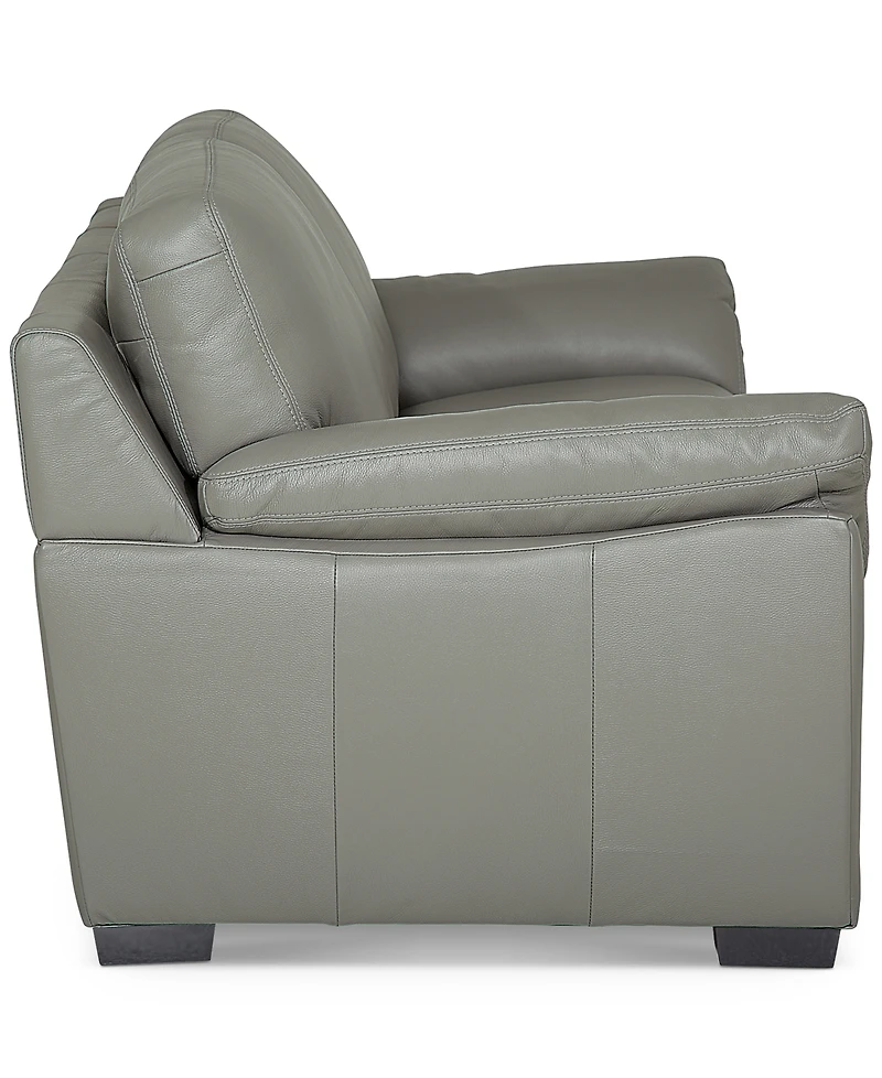 Lothan 79" Leather Apartment Sofa with 2 Cushions, Created for Macy's