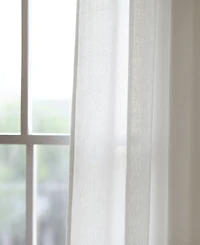 Lush Decor Burlap Knotted Tab Top Window Curtain Panels