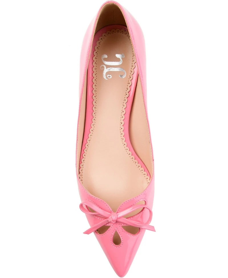 Journee Collection Women's Lutana Pointed Toe Kitten Heel Pumps