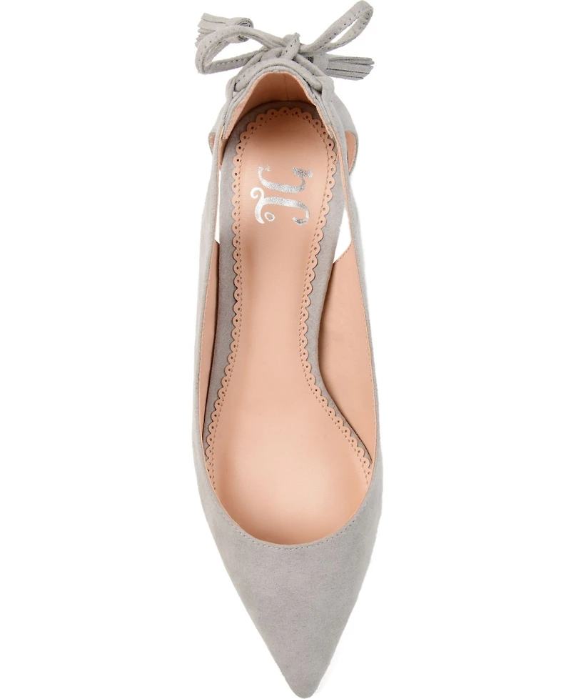 Journee Collection Women's Bindi Tie Detail Kitten Heel Pumps
