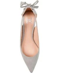 Journee Collection Women's Bindi Tie Detail Kitten Heel Pumps