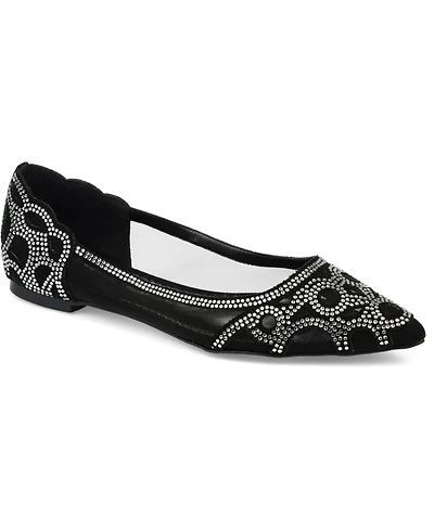 Journee Collection Women's Batavia Embellished Flats
