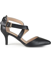 Journee Collection Women's Riva Crisscross Strap Pointed Toe Pumps