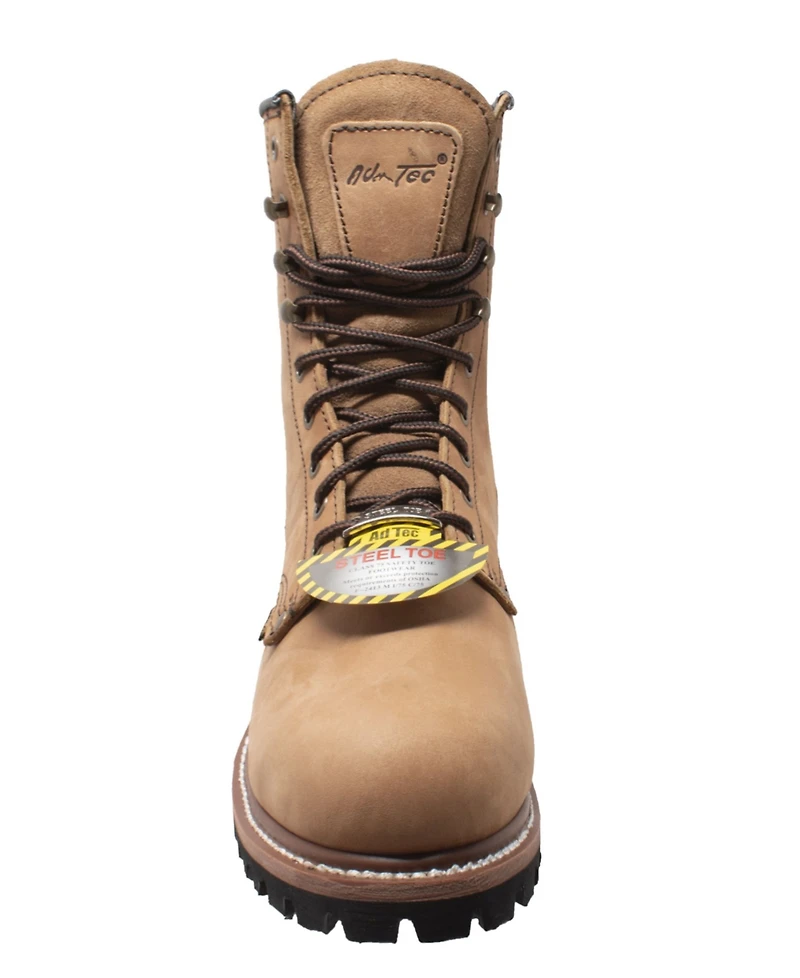 AdTec Men's 9" Waterproof Steel Toe Logger