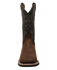AdTec Men's 12" Work Western Square Toe Black/Brown