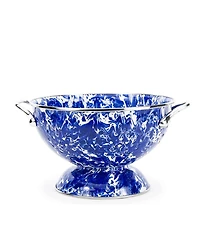 Golden Rabbit Cobalt Swirl Enamelware Collection 1.5 Quart Colander