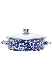 Golden Rabbit Cobalt Swirl Enamelware Collection 5 Quart Saute Pan