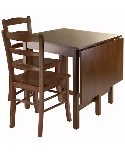 Lynden 3-Piece Dining Table with 2 Ladder Back Chairs