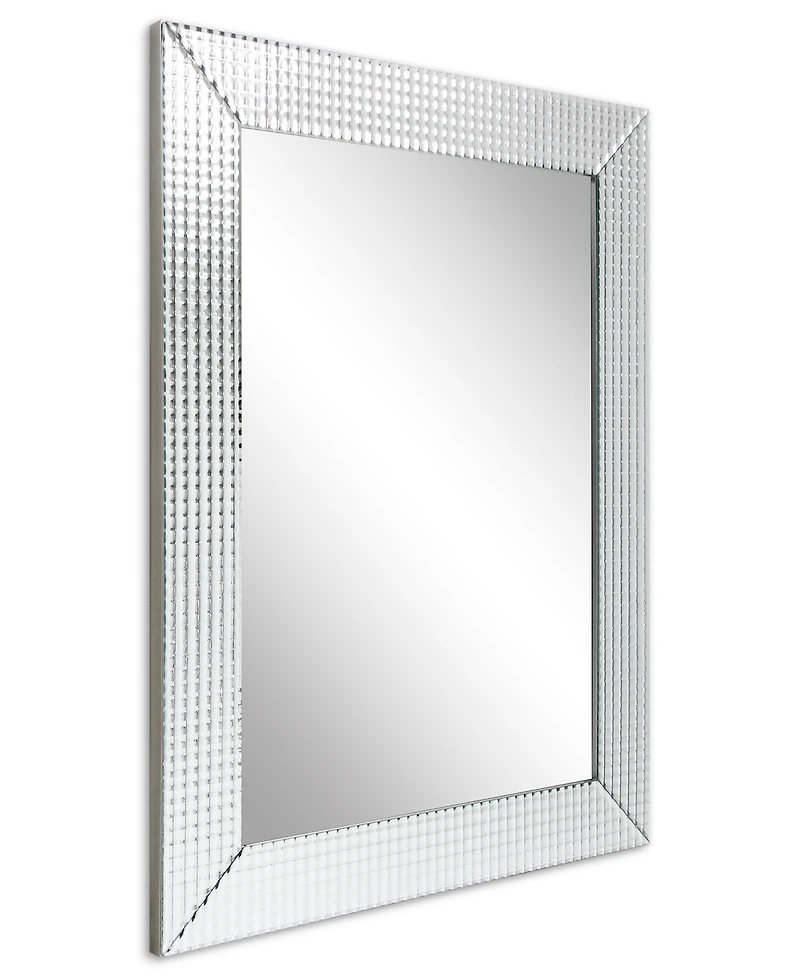 Empire Art Direct Solid Wood Frame Covered with Beveled Prism Mirror - 40" x 30"