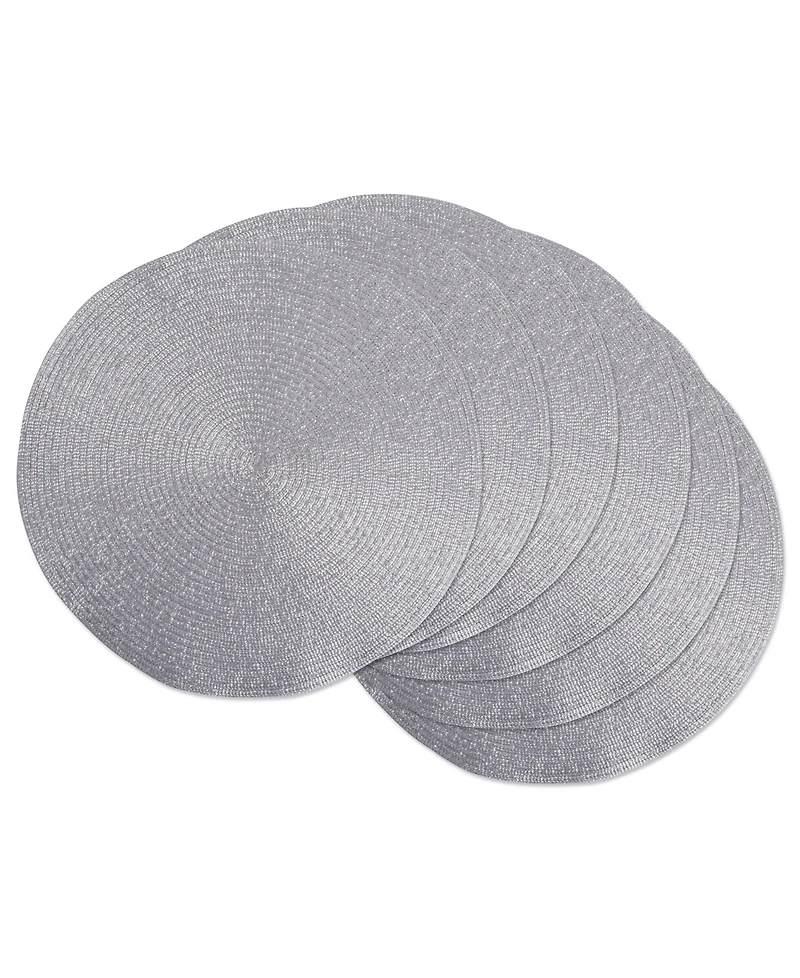 Metallic Round Woven Placemat, Set of 6