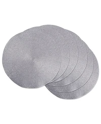 Metallic Round Woven Placemat, Set of 6