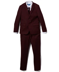 Perry Ellis Toddler Boy's 5-Piece Shirt, Tie, Jacket, Vest and Pants Solid Suit Set
