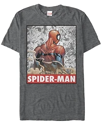 Marvel Men's Comic Collection Spider-Man Style Short Sleeve T-Shirt
