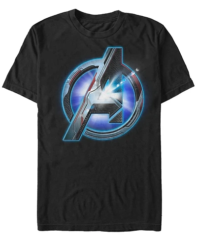 Marvel Men's Avengers Glowing Logo Short Sleeve T-Shirt