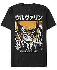 Marvel Men's X-Men Wolverine Kanji Comic Poster, Short Sleeve T-Shirt