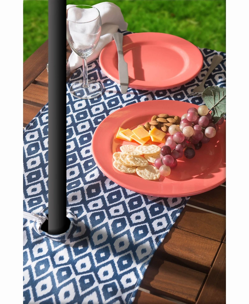 Design Imports Outdoor Table Runner with Zipper 14" x 108"