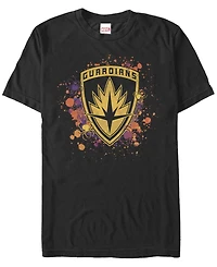 Marvel Men's Guardians of the Galaxy Splatter Spider Shield Short Sleeve T-Shirt
