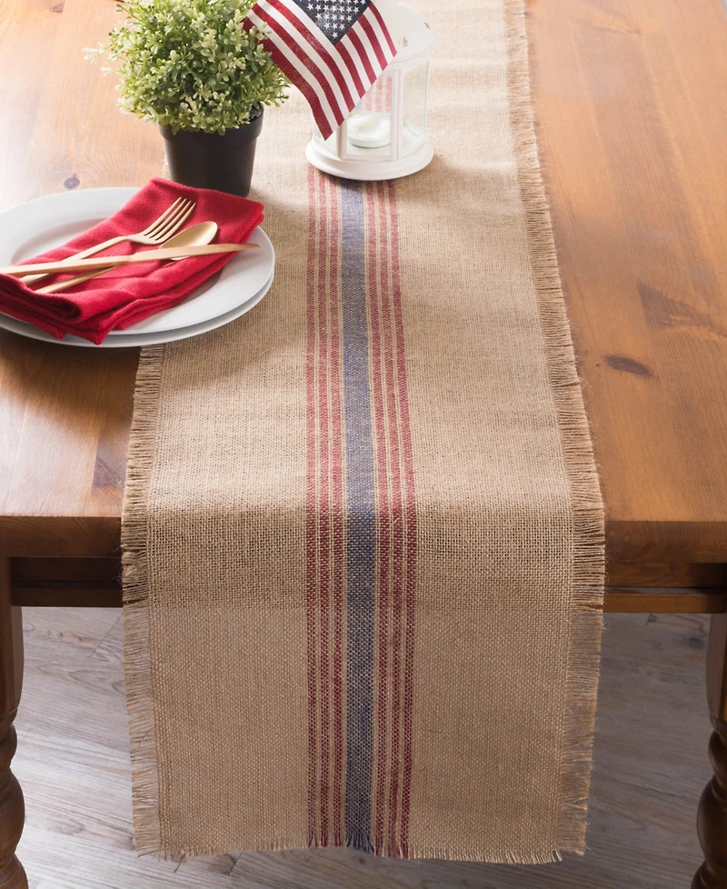 Design Imports Burlap Table Runner 14" x 72"