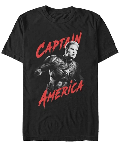 Marvel Men's Captain America High Contrast Short Sleeve T-Shirt