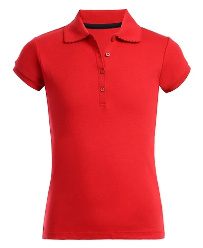 Nautica Big Girls Uniform Short Sleeve Polo Shirt