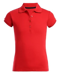 Nautica Big Girls Uniform Short Sleeve Polo Shirt