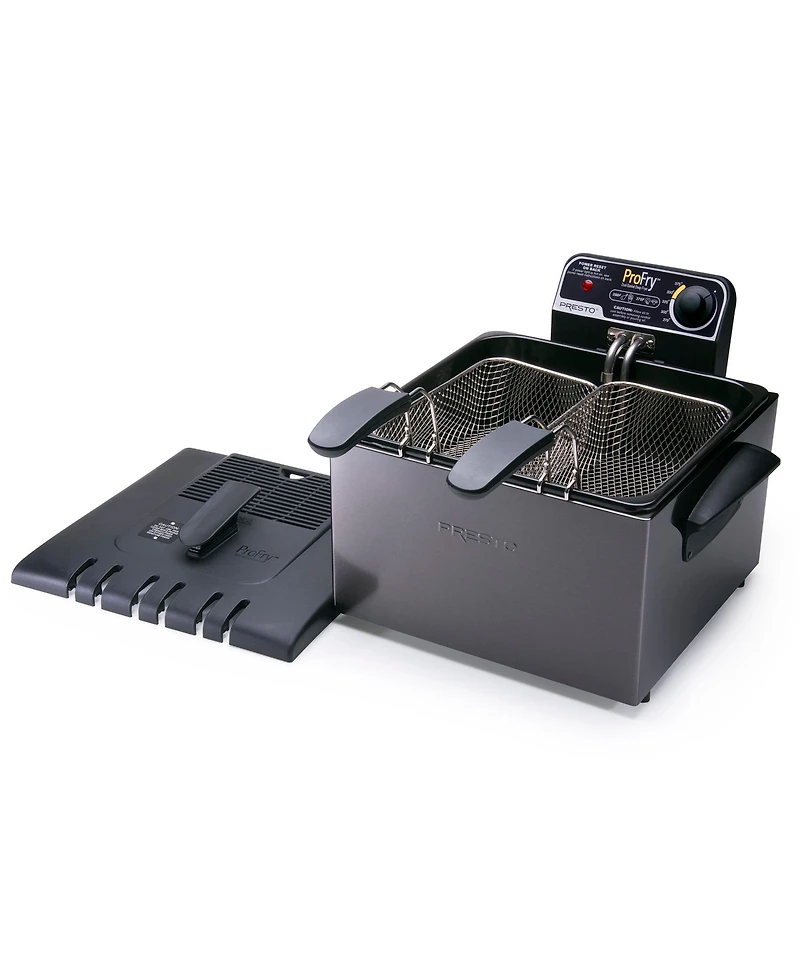 Presto Dual Basket Immersion Element Electric Deep Fryer