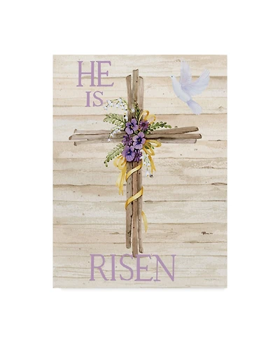 Kathleen Parr Mckenna Easter Blessing Saying Iii with Cross V2 Canvas Art