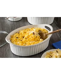 Corningware French White 1.5-Qt. Oval Casserole with Glass Lid