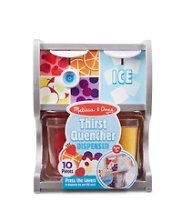 Melissa & Doug Wooden Thirst Quencher Drink Dispenser with Cups, Juice Inserts, Ice Cubes