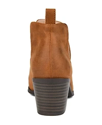 Journee Collection Women's Lola Cut Out Stacked Heel Dress Booties