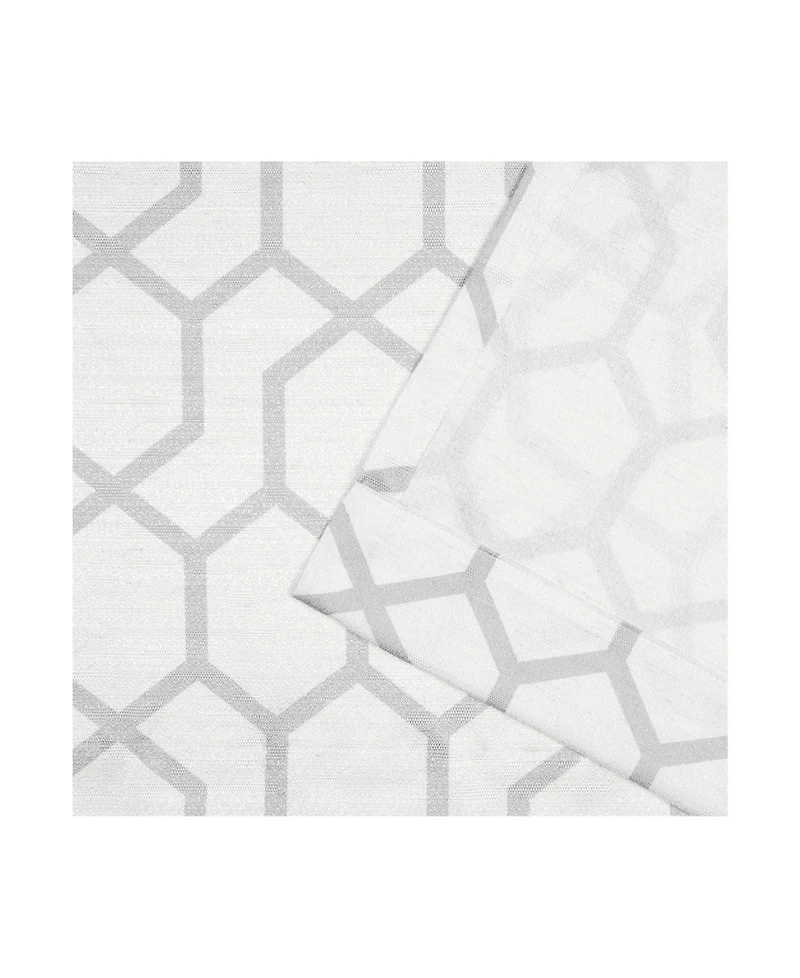 Nicole Miller Hexa Geometric Print Hidden Tab Top Curtain Panel Pair, 54" X 96"