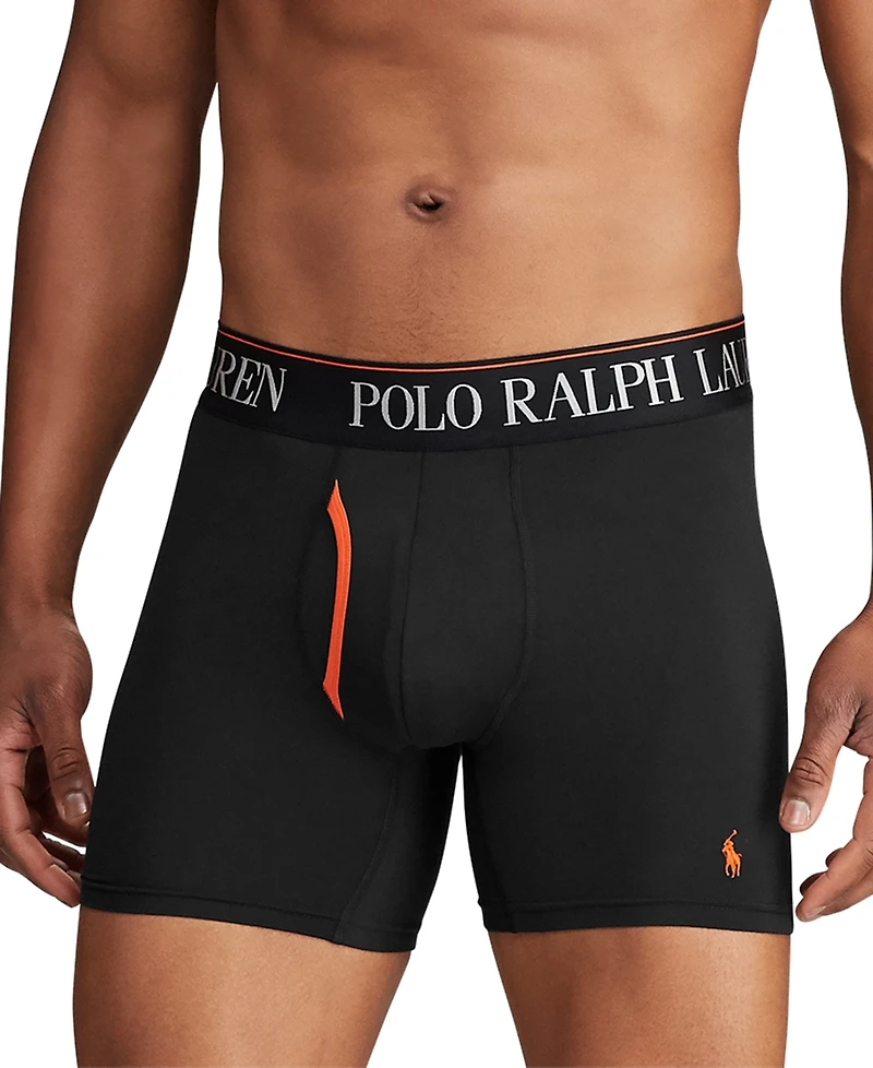 Polo Ralph Lauren Men's 3-Pack 4-d Flex Cool Microfiber Boxer Briefs