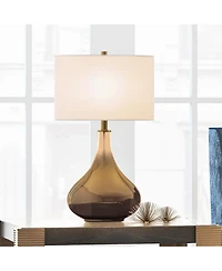 Hudson & Canal Mirabella Table Lamp In Ombre Brass Colored Glass